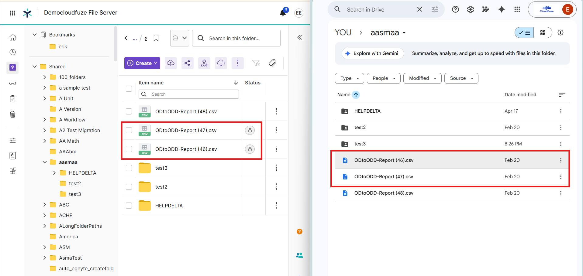 Locked files migrated from Egnyte to Google Workspace
