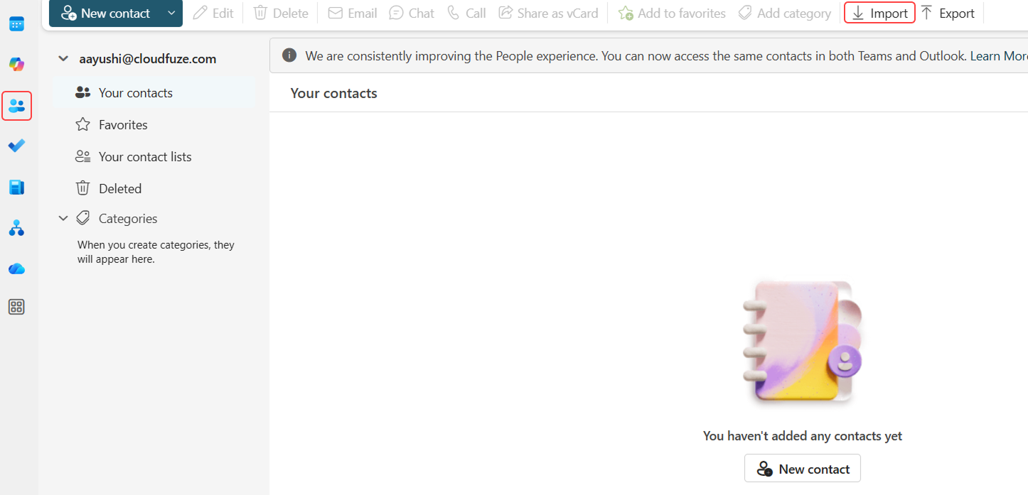 Import Outlook Contacts