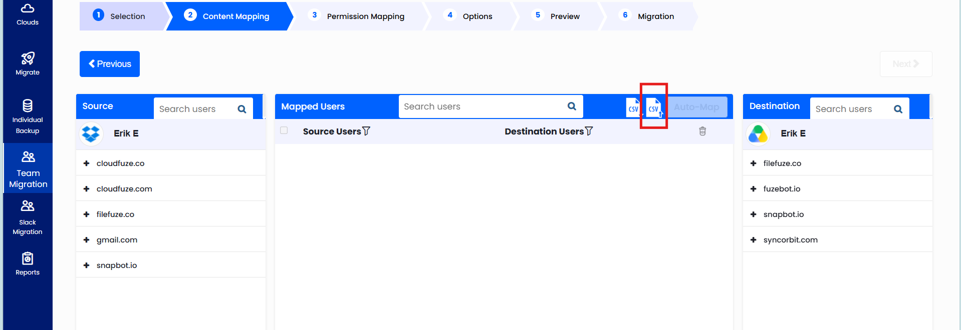 Step 10: Upload User Mapping CSV File