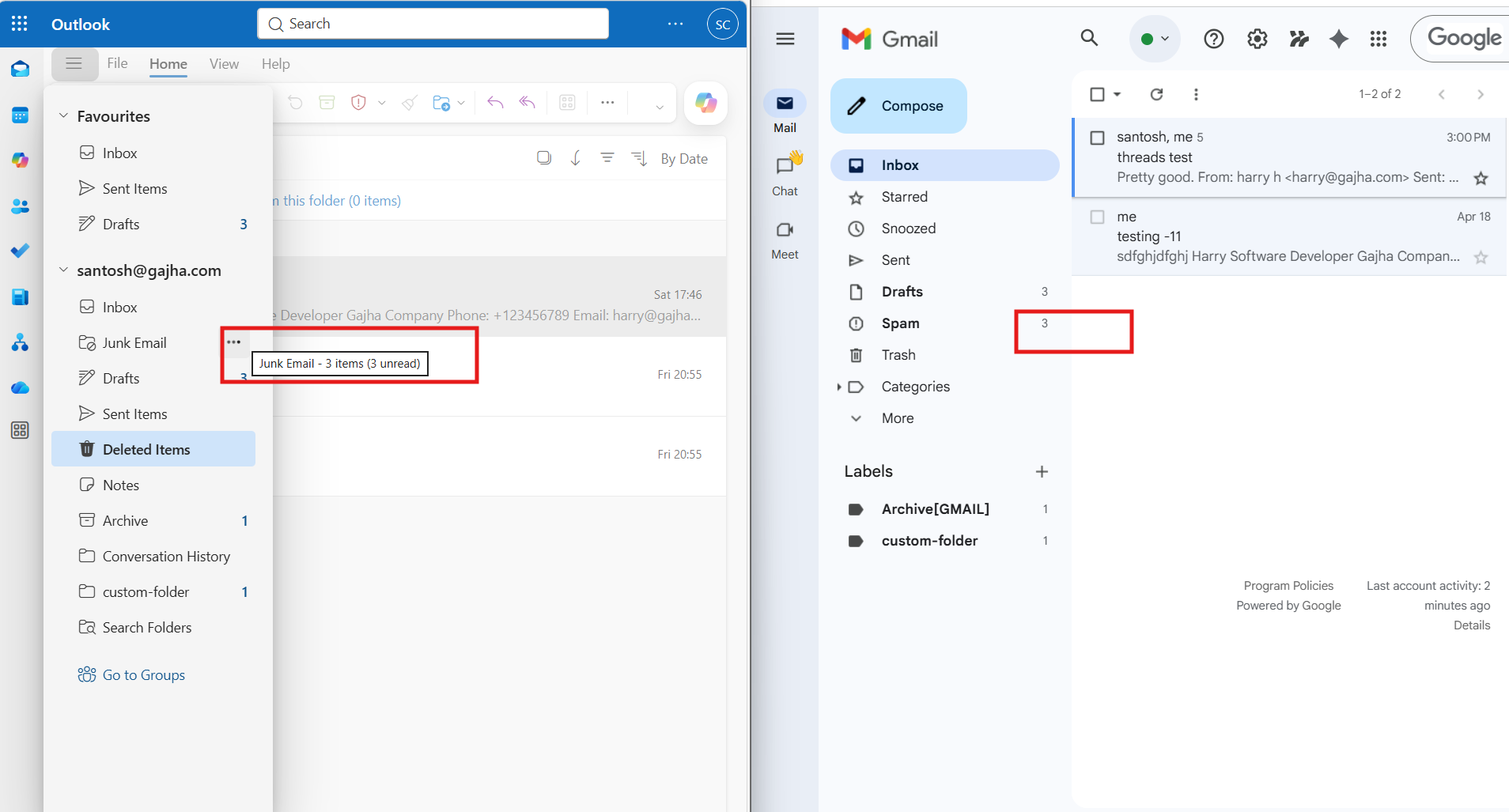 Read, Unread, Functionality-Outlook to Gmail migration