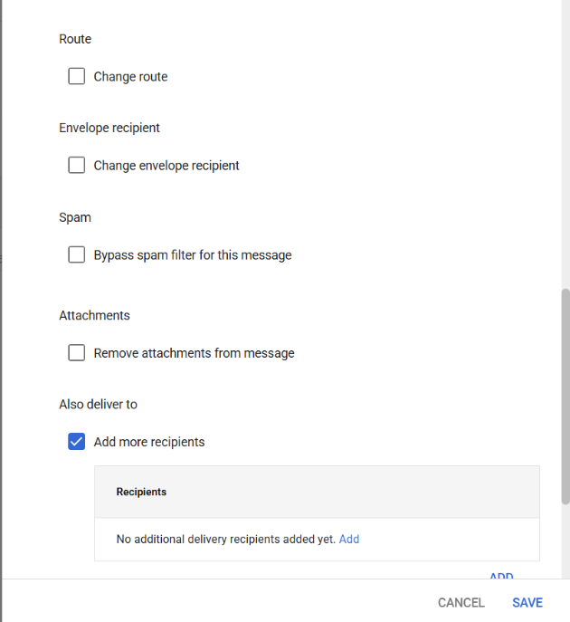 step 7 configure Gmail routing