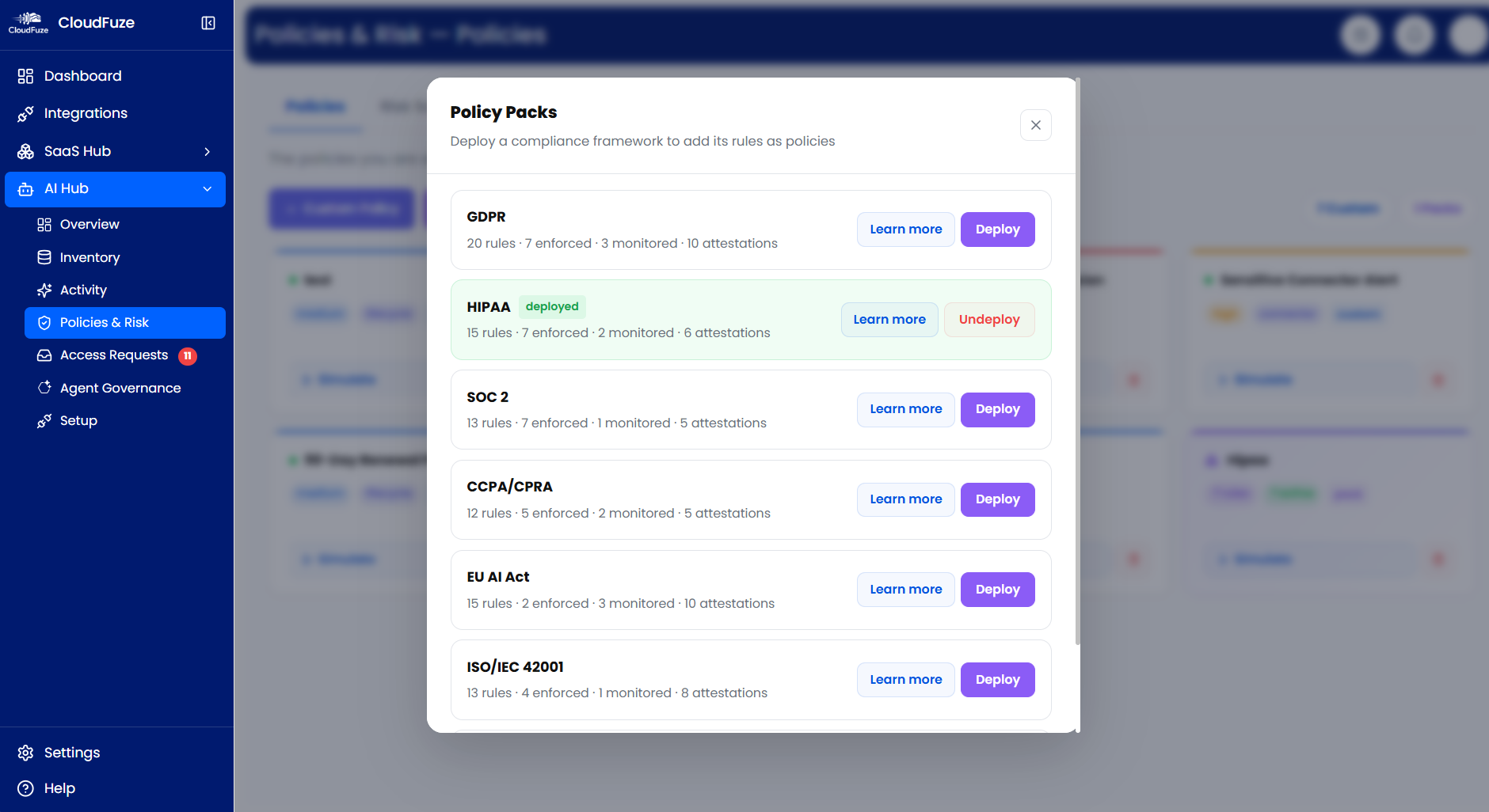 CloudFuze Manage: Policy Enforcement and Risk Management