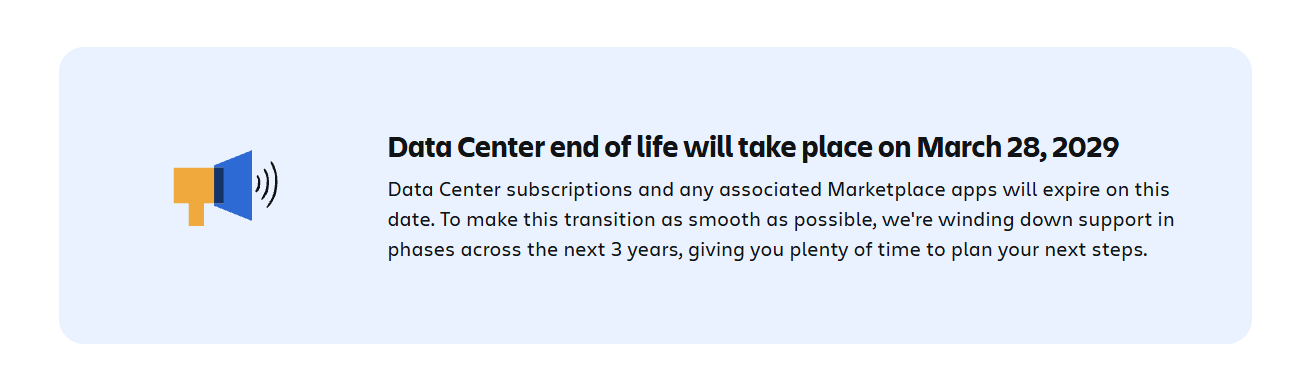 Confluence Data Center End of Life